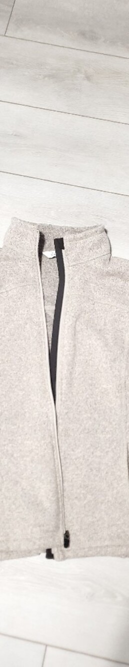 Guide Series Heathered Light Gray Zip Front Jacket